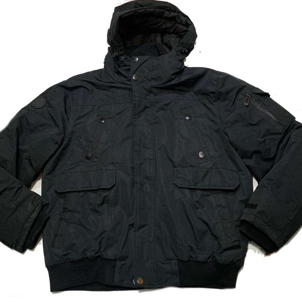 XL / Noize Black Bomber hoodie jacket